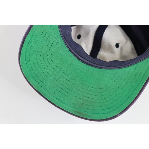 Vintage 90s Distressed Block M University of Michigan Snapback Hat Cap Blue - Picture 9 of 10